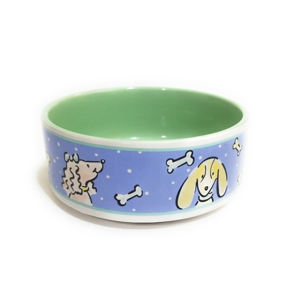 PETZAZZ Funky Dog Ceramic Bowl 5"